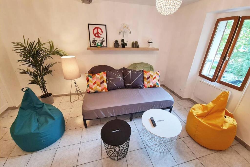 Gregbnb - T2 Design 42M2 - Toulon Est - Wifi Fibre - N5 Luaran gambar